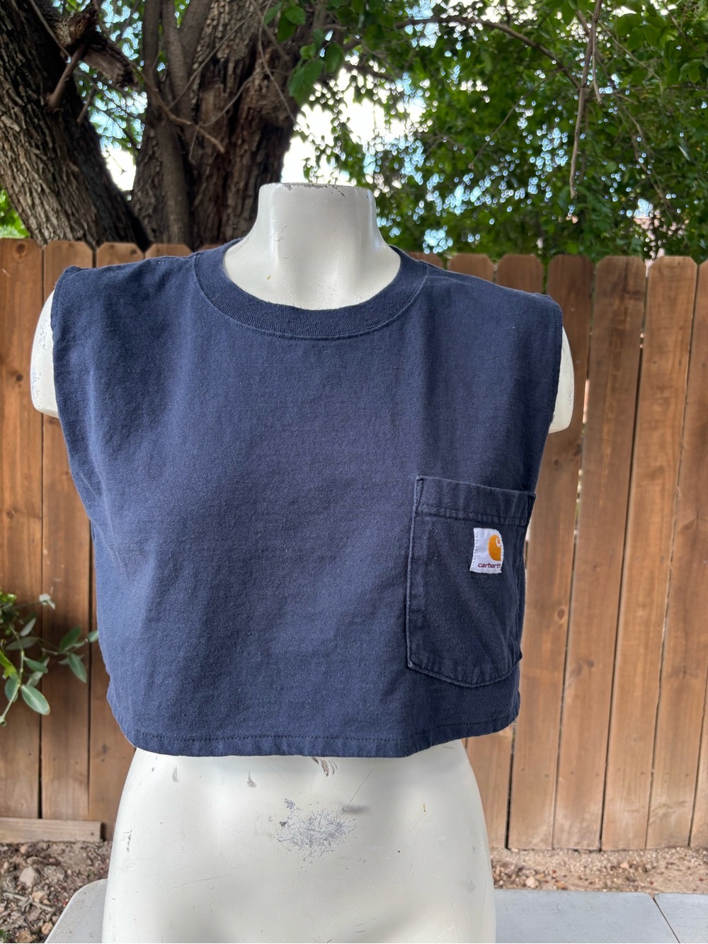 Y2K Vintage Carhartt Custom Reworked Sleeveless Crop Top S/M.